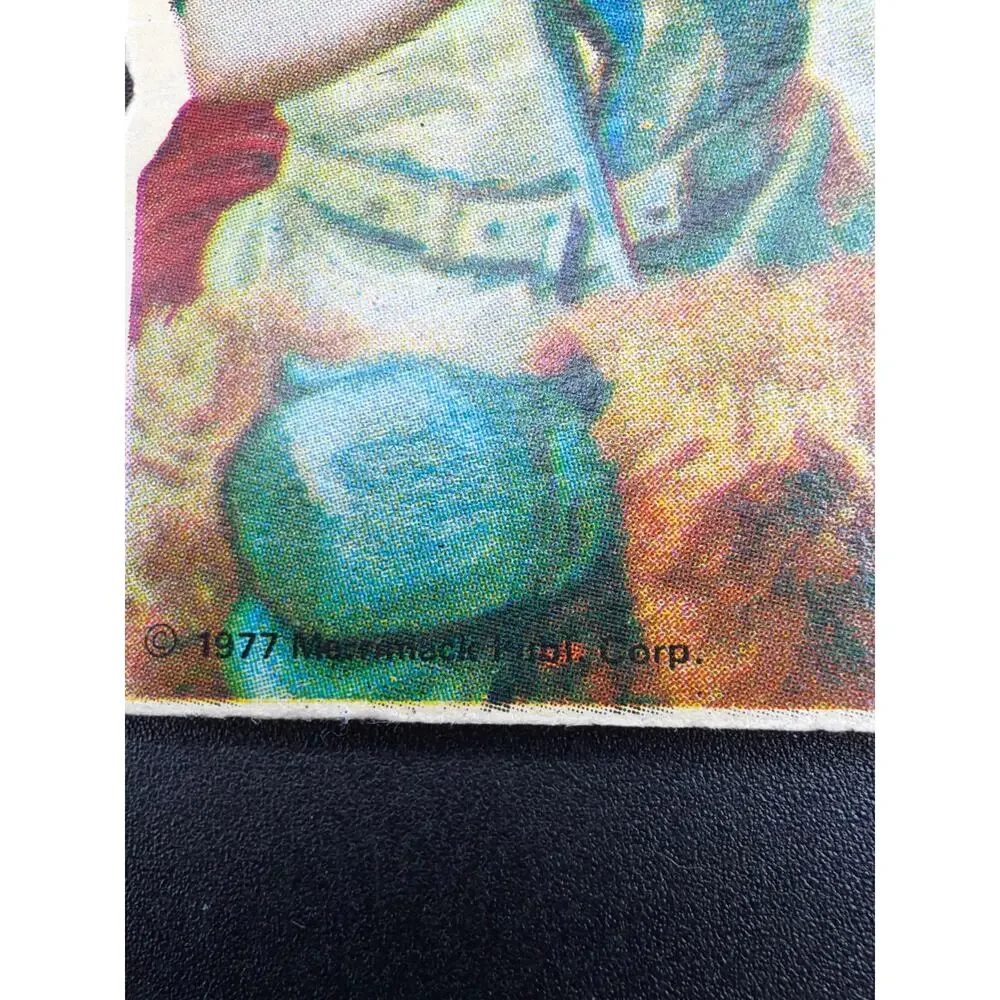 Vintage 1977 Merrimack Victorian Santa Christmas Ornaments Die Cut Set of 7